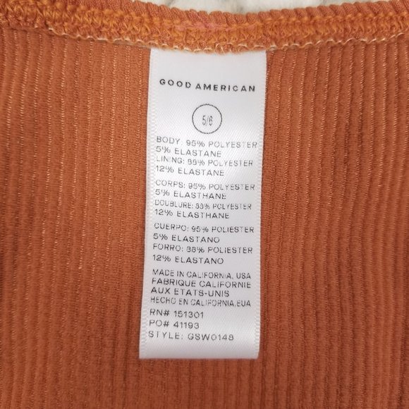 NWT Good American "Always Fits Good Basic Cheeky" Bikini Bottoms Cinnamon Sz 5/6 - Picture 5 of 6